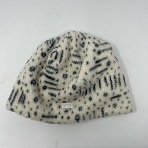 Billabong Cozy White and Black Beanie Like New